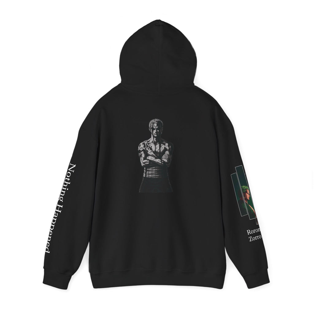 Skull & Crossed Guns Hoodie — 'Nothing Happened' Graphic Pullover