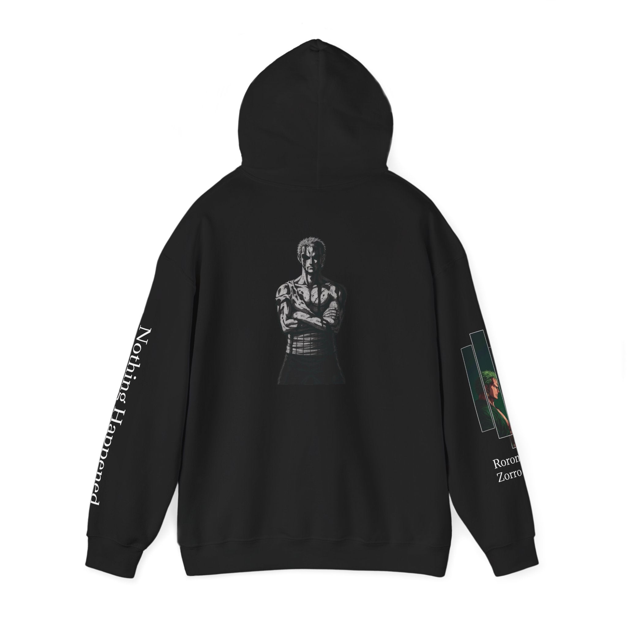Skull & Crossed Guns Hoodie — 'Nothing Happened' Graphic Pullover