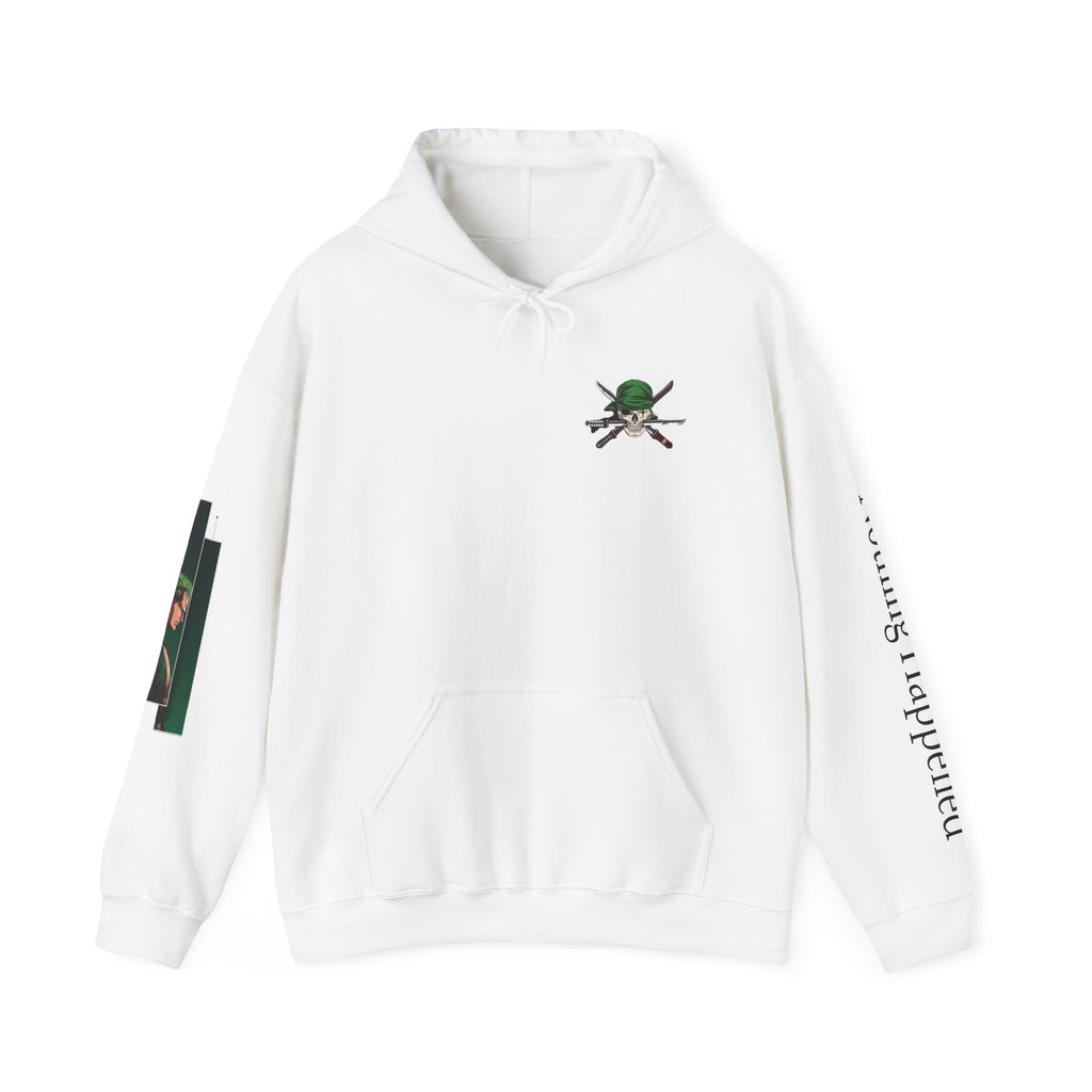 Skull & Crossed Guns Hoodie — 'Nothing Happened' Graphic Pullover