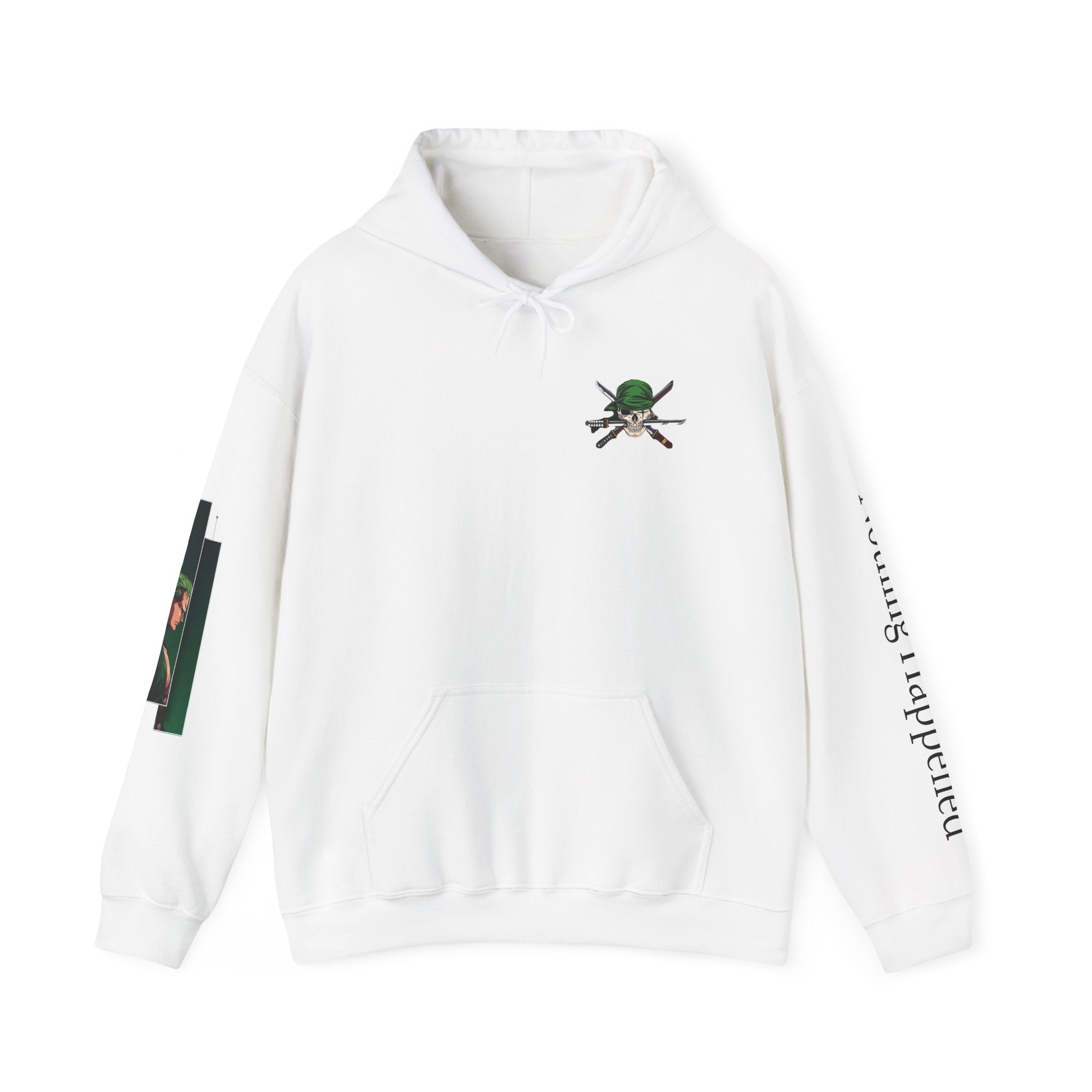 Skull & Crossed Guns Hoodie — 'Nothing Happened' Graphic Pullover